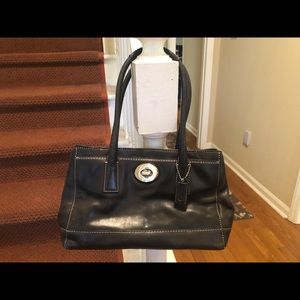 Black Coach Satchel Handbag